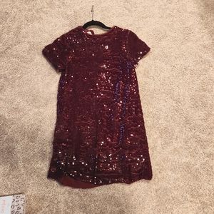 Girls sequence holiday party dress